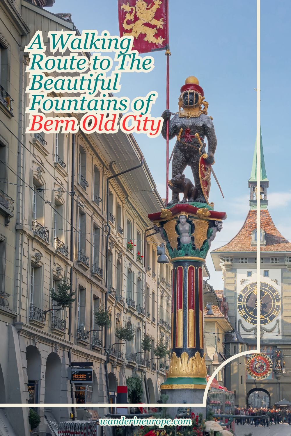 A Walking Route to The Beautiful Fountains of Bern Old City 19 A Walking Route to The Beautiful Fountains of Bern Old City, Pinterest Pin