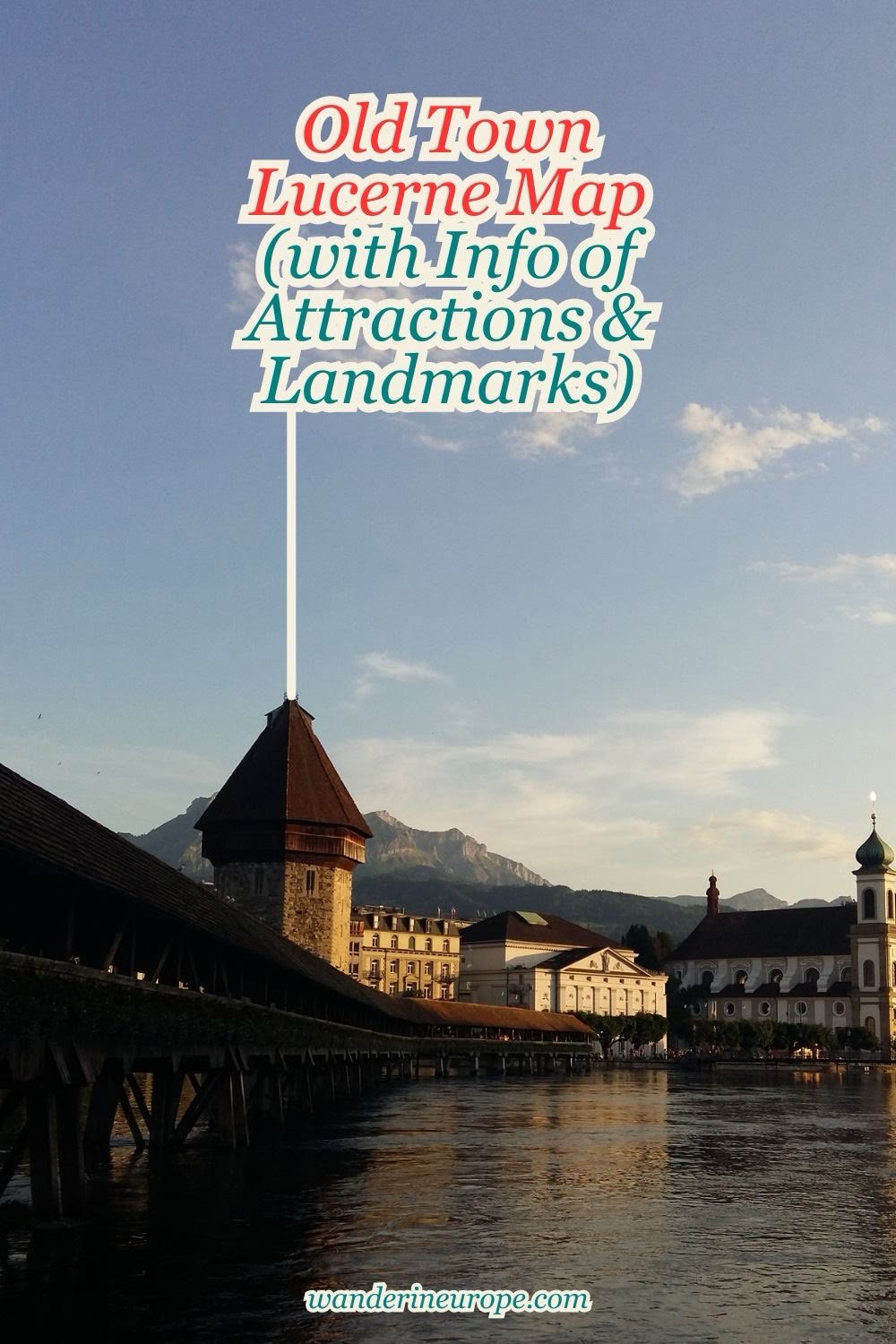 Old Town Lucerne Map (with Info of Attractions & Landmarks), Pinterest Pin