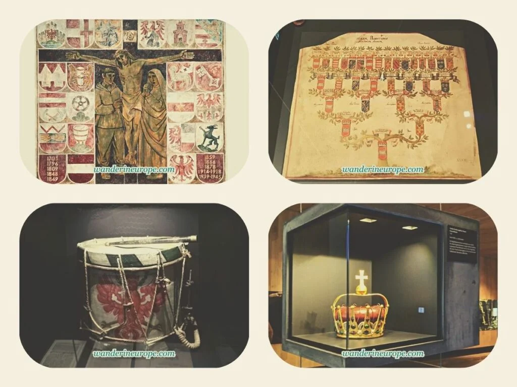 Cultural and religious exhibits in Tirol Panorama Museum, Innsbruck, Austria