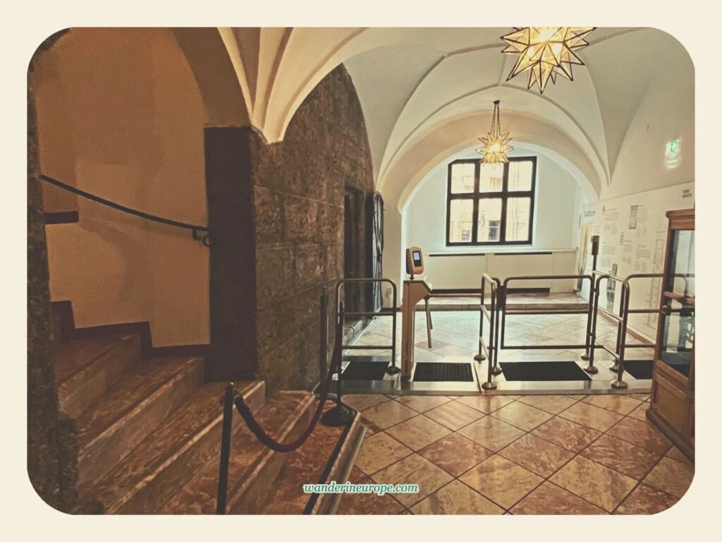 All You Need to Know Before Climbing Stadtturm in Innsbruck 10 First floor (entrance) of Stadtturm in Innsbruck, Austria