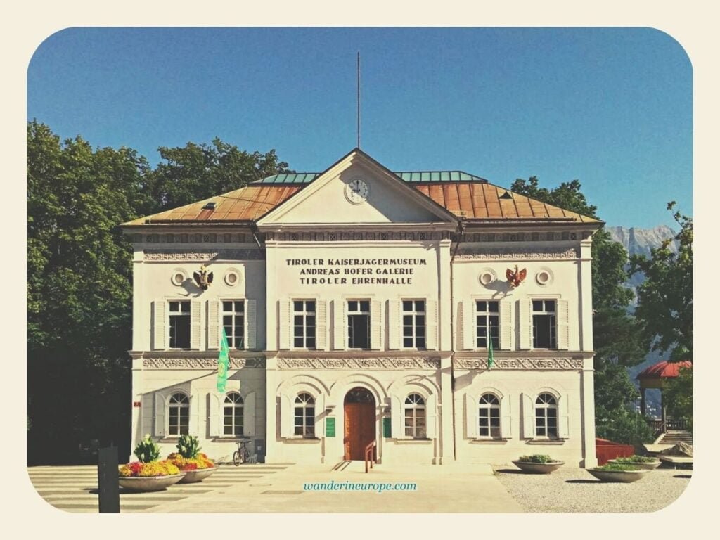 Tirol Panorama Museum: A Quick Look Inside This Masterpiece 3 The facade of the Museum of Imperial Infantry in Tirol Panorama Museum, Innsbruck, Austria