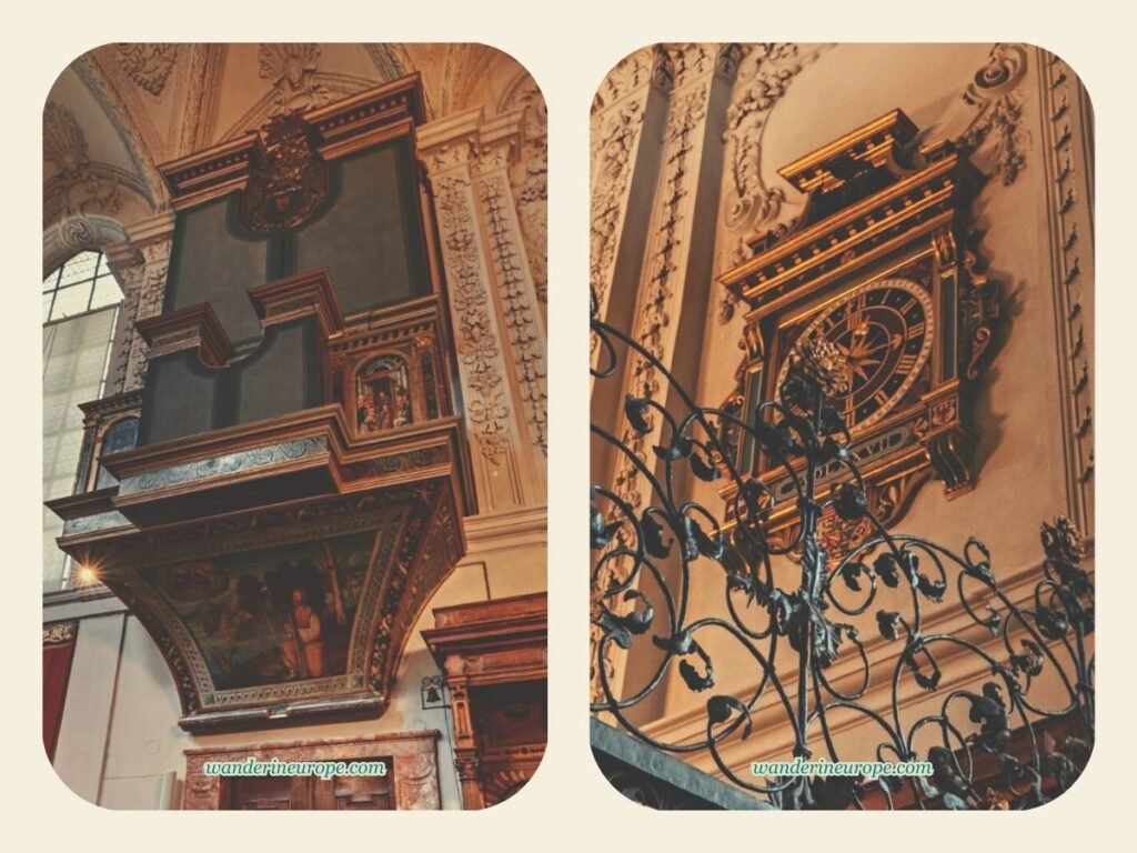 Inside Hofkirche (Court Church) — Innsbruck's Hidden Gem 4 The intricate organ and renaissance clock of Court Church (Hofkirche) in Innsbruck, Austria