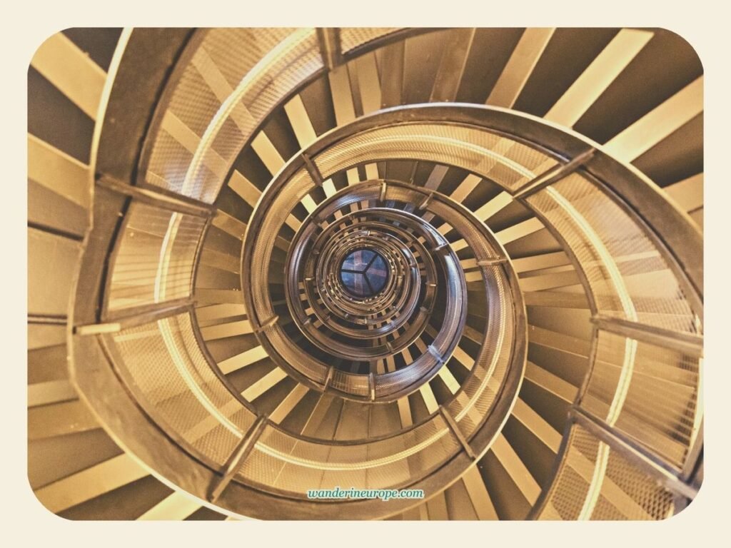 A Self Guided Tour to Old Town Innsbruck's Notable Landmarks 38 View inside Stadtturm (Instagrammable staircase), Old Town Innsbruck, Austria