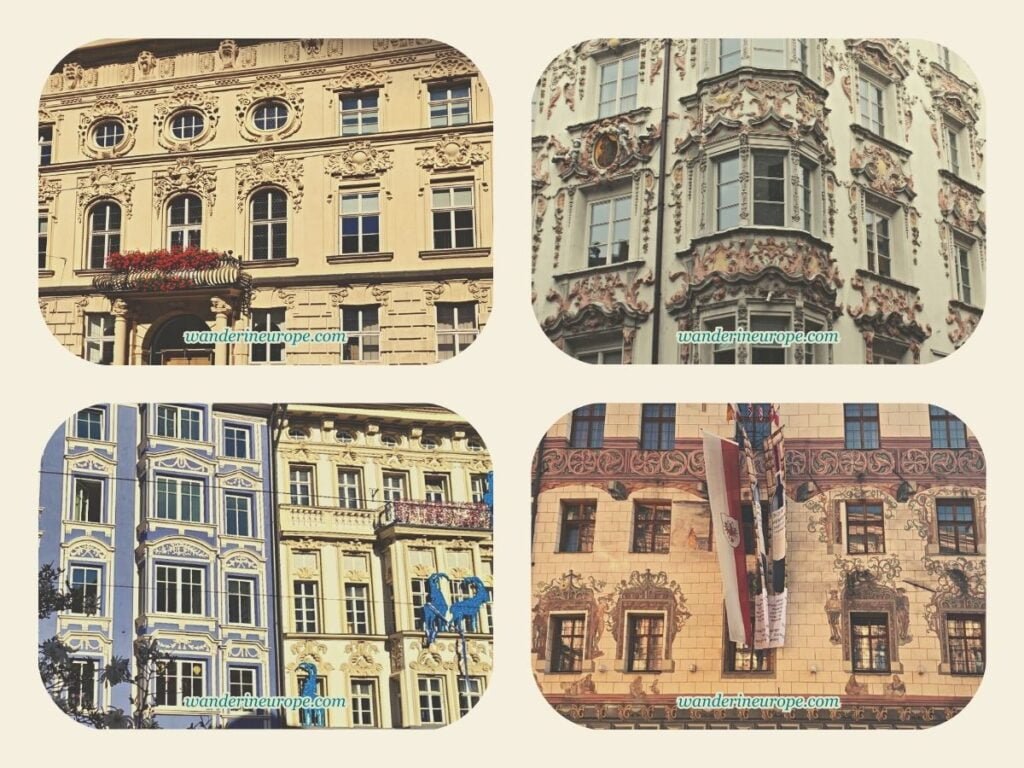 Spend 2 Days In Innsbruck, Austria (a Budget Itinerary) 33 Eye-catching buildings in Old Town to see during a 2-day trip to Innsbruck, Austria