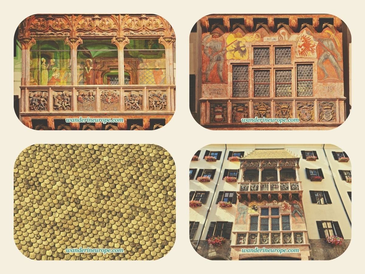 3 Different Ways to Spend 1 Day in Innsbruck Itinerary 13 Must-see details of the Golden Roof during your one-day trip to Innsbruck, Austria