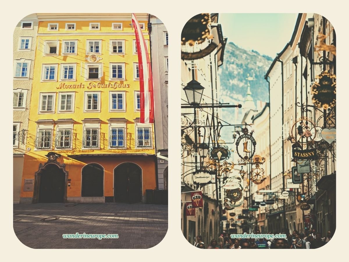 Salzburg 49 The birthplace of Mozart located along the beautiful Getreidegasse in Salzburg, Austria