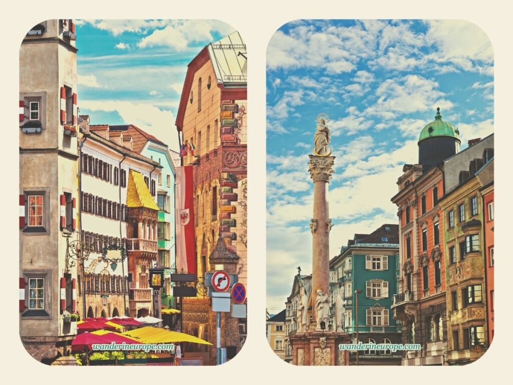Spend 2 Days In Innsbruck, Austria (a Budget Itinerary) 16 The picture-perfect sights in Herzog-Friedrich-Straße and Maria-Theresien-Straße to see during a 2-day trip to Innsbruck, Austria