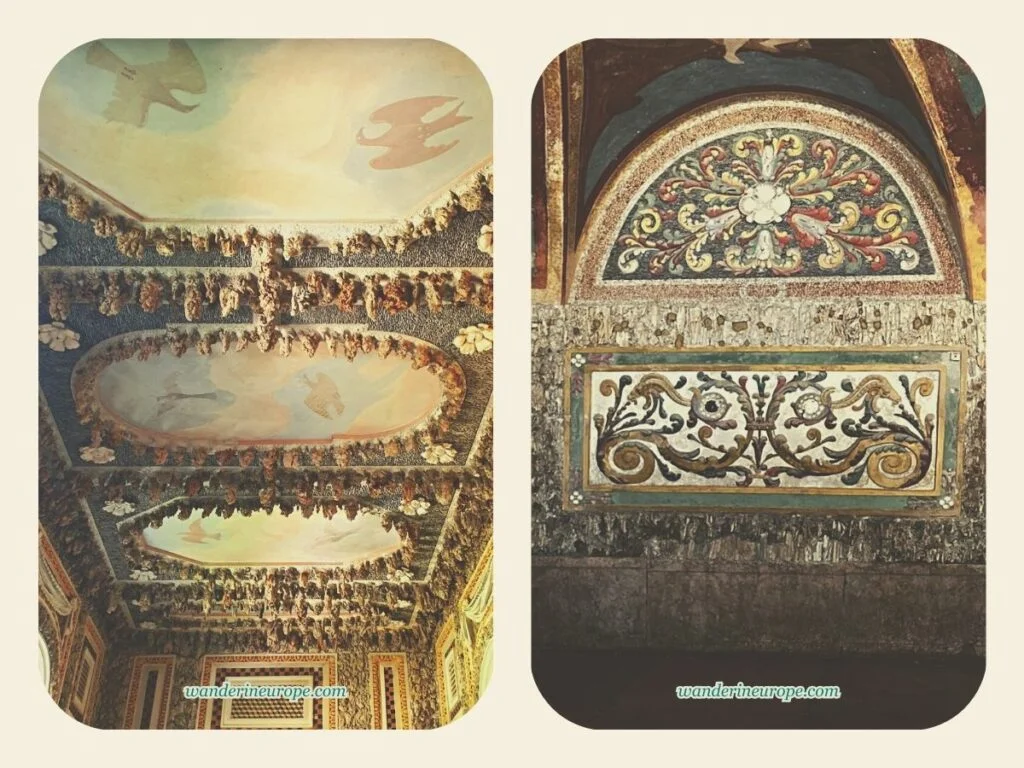 A glimpse to the magical appearance of the Big Grottos of Hellbrunn Palace, Salzburg, Austria