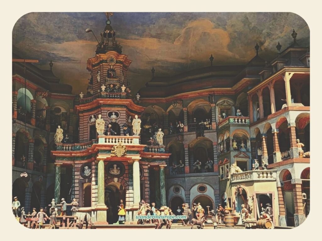 Everything You Need to Know About Visiting Hellbrunn Palace 54 A view of the baroque town inside the Mechanical Theater in Hellbrunn Palace, Salzburg, Austria