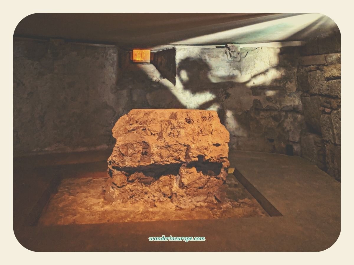 An excavation in the crypt of Salzburg Cathedral, Salzburg, Austria