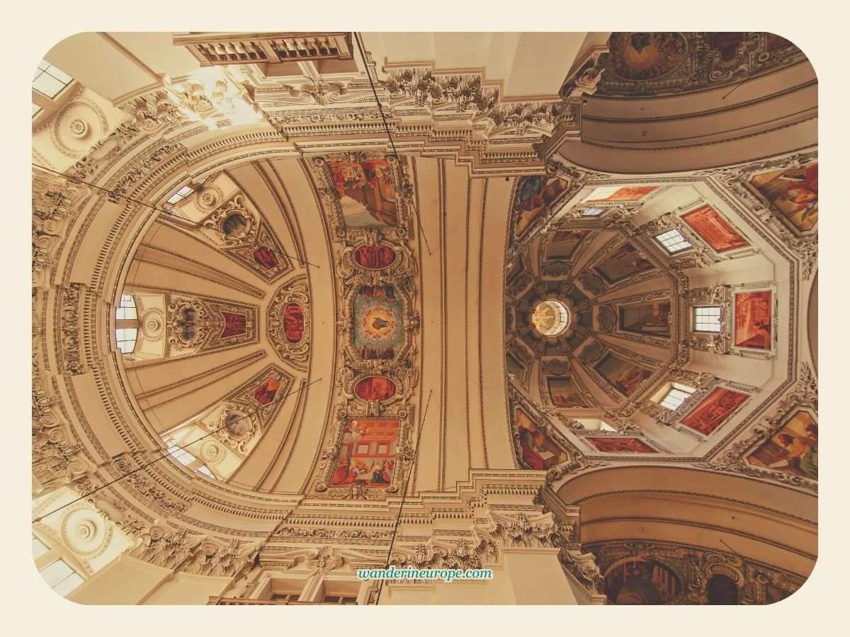 A Complete Guide to Salzburg Cathedral (Facts, Info & Tips) 27 Between the altar and the domed space of Salzburg Cathedral, Salzburg, Austria