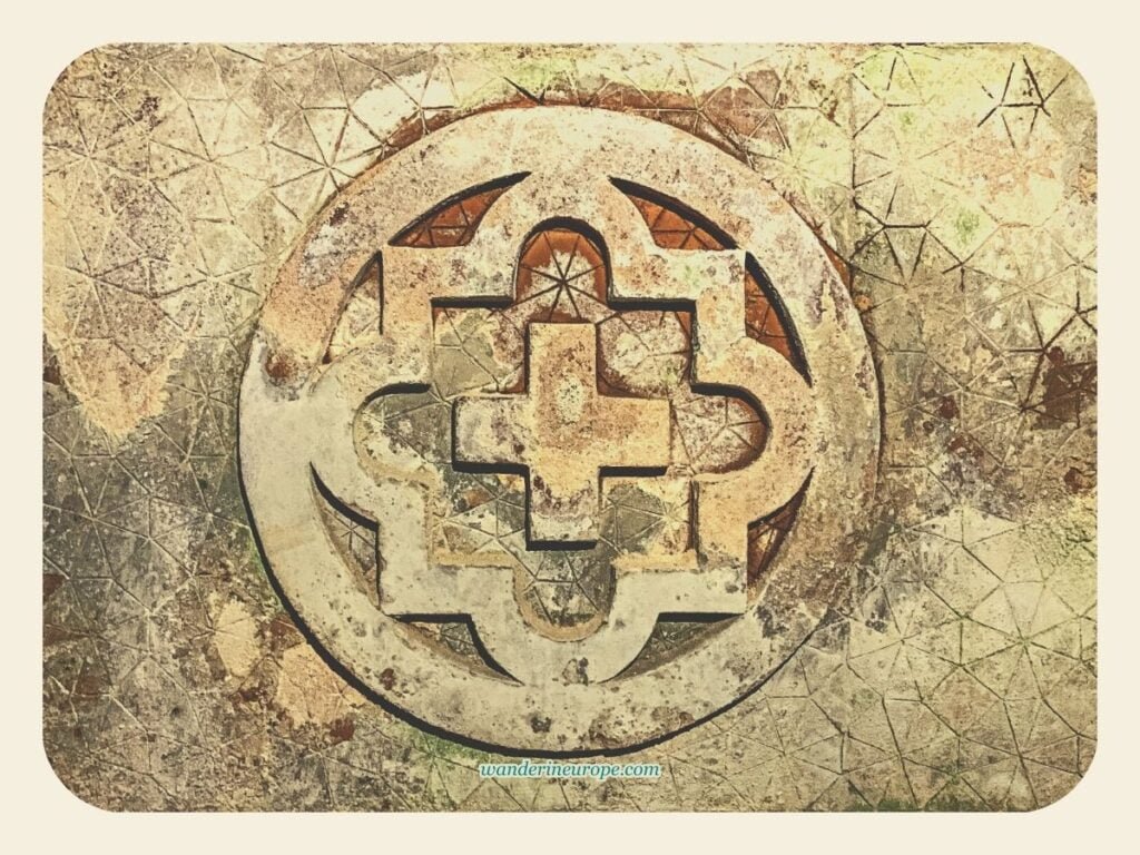 A Guide to Mönchsberg, Salzburg (Going There & Things to Do) 17 Christian stone relief inside Saint Peter's Catacomb, Mönchsberg, Salzburg, Austria