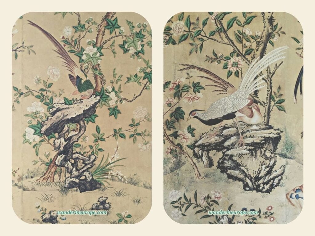 Everything You Need to Know About Visiting Hellbrunn Palace 89 Details of the the Chinese Room’s wallpaper of Hellbrunn Palace, Salzburg, Austria