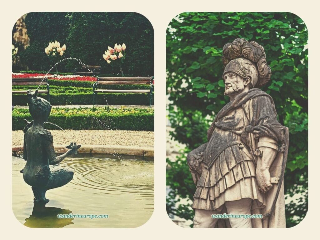 5 Beautiful Reasons to Visit Mirabell Palace & Gardens 8 Fountains and statues in Mirabell Garden in Salzburg, Austria
