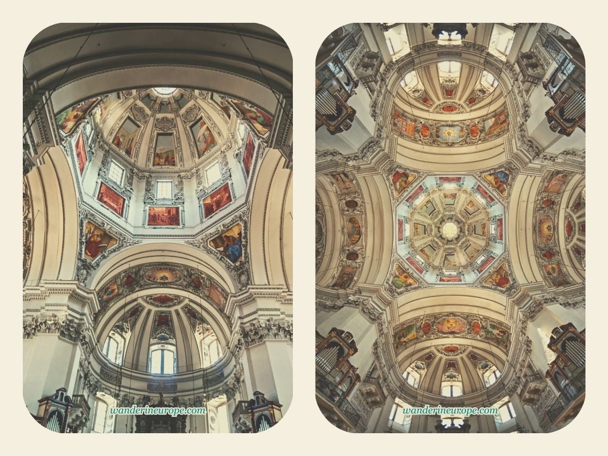 The dome of Salzburg Cathedral, Old Town Salzburg, Austria