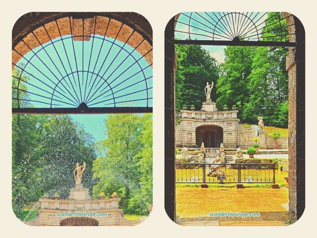 Everything You Need to Know About Visiting Hellbrunn Palace 43 View of the Star Pond from the entrance of the Big Grottos in Hellbrunn Palace, Salzburg, Austria
