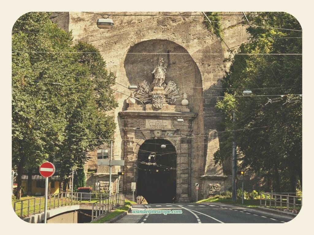 A Guide to Mönchsberg, Salzburg (Going There & Things to Do) 21 Western facade of Sigmundstor outside Old Town, Mönchsberg, Salzburg, Austria