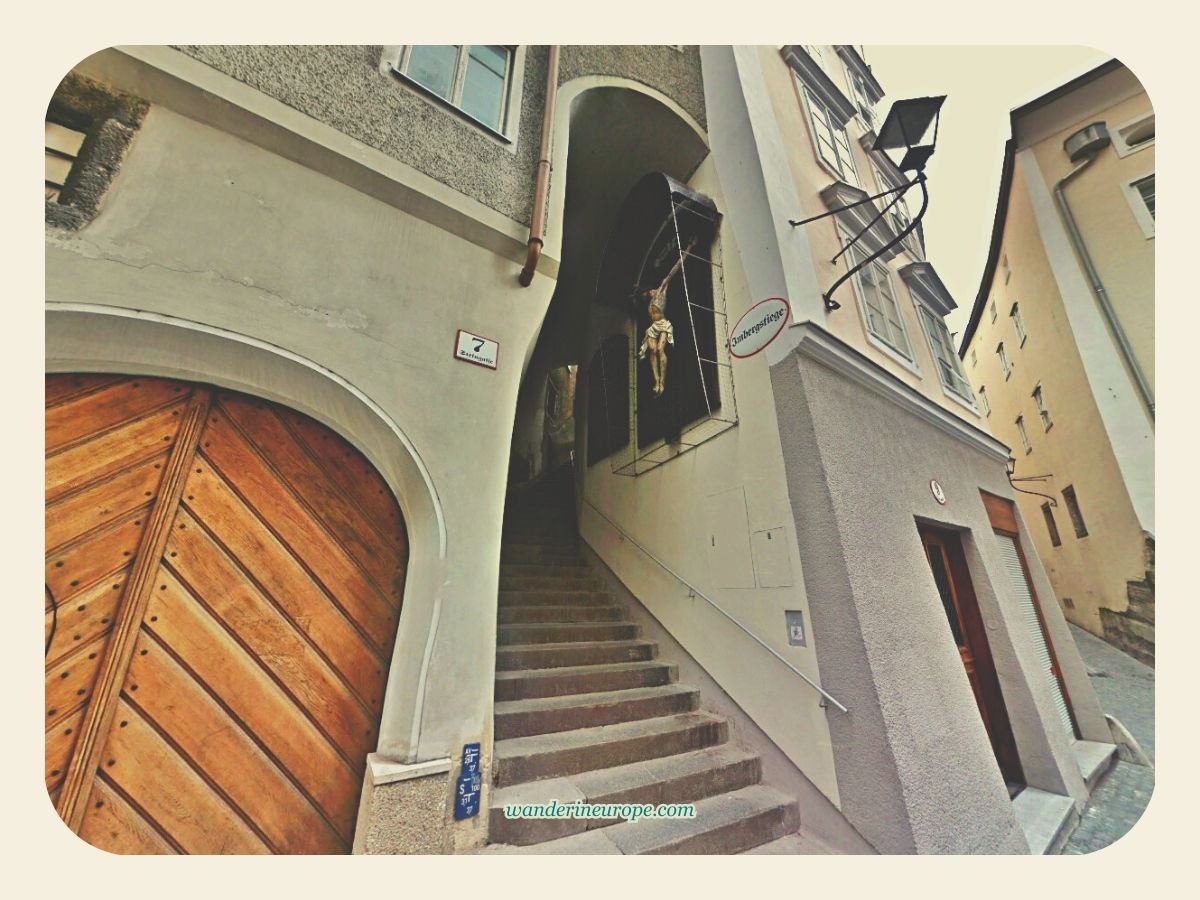 Visit Kapuzinerberg and See a Panoramic View of Salzburg 9 Imbergstiege entry to Kapuzinerberg, Historic Center Salzburg, Austria