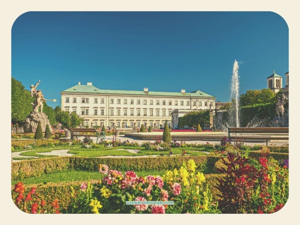 Mirabell palace, one of the most beautiful places in Salzburg, Austria