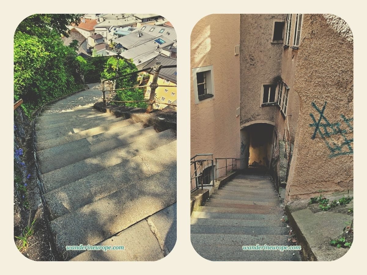 Visit Kapuzinerberg and See a Panoramic View of Salzburg 10 Scenes along Imbergstiege, Salzburg, Austria