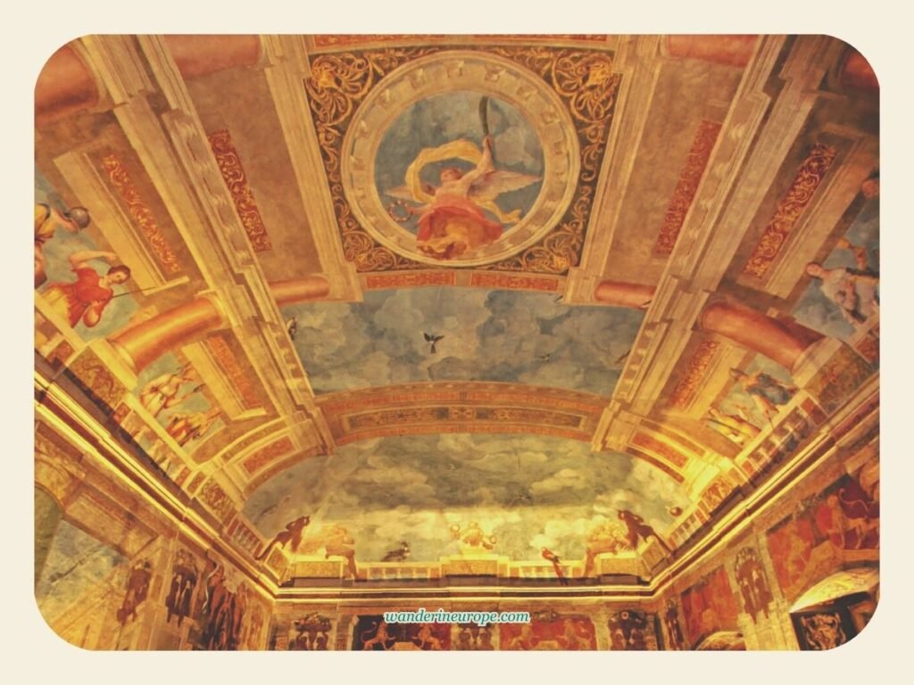 Seven Beautiful Things That I Discovered in Salzburg 29 The ceiling of the ceremonial hall of Hellbrunn Palace, beautiful places in Salzburg, Austria