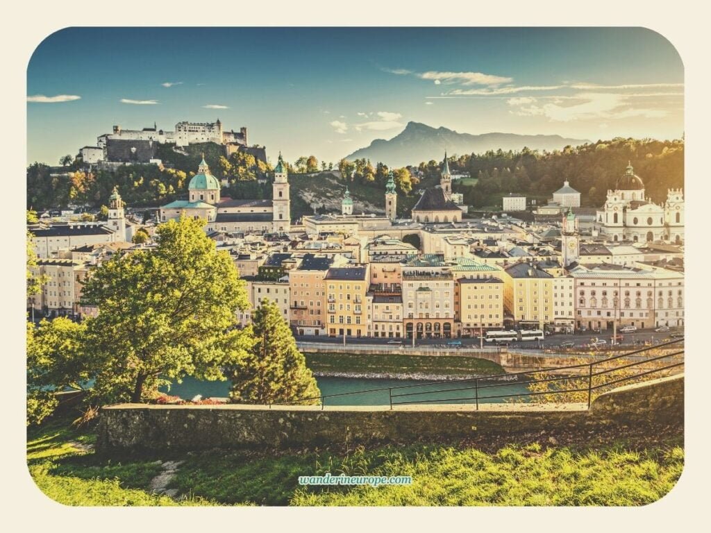 Visit Kapuzinerberg and See a Panoramic View of Salzburg 5 The scenery along Basteiweg in Kapuzinerberg, Salzburg, Austria