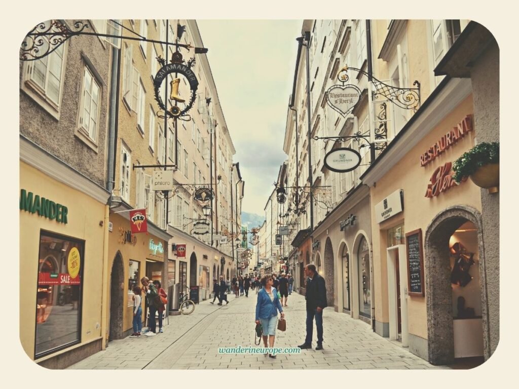 Seven Beautiful Things That I Discovered in Salzburg 15 Wrought iron guild signs all over Getreidegasse, beautiful places in Salzburg, Austria
