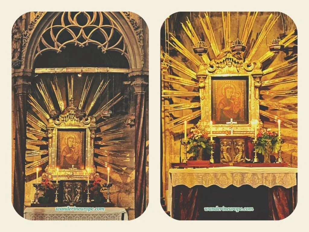 Mária Pócs Icon in a Gothic Altar in Saint Stephen’s Cathedral, Vienna, Austria