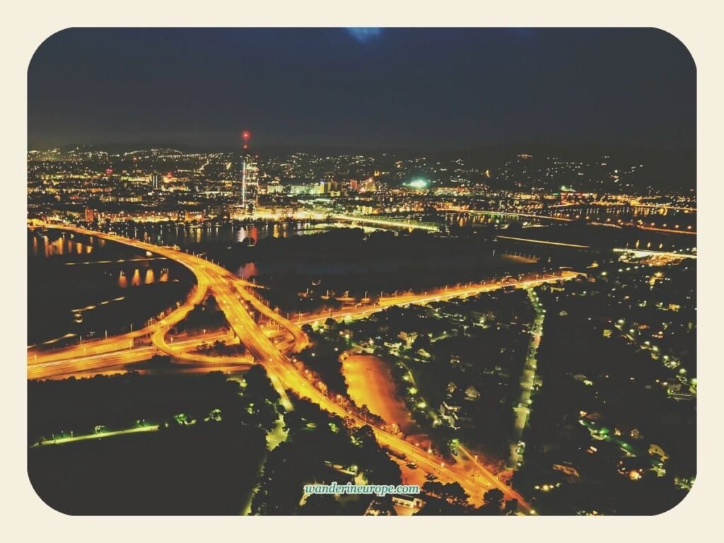 Things to See and Expect in Going Up The Danube Tower Vienna 4 Night view of Vienna from Danube Tower, Vienna, Austria
