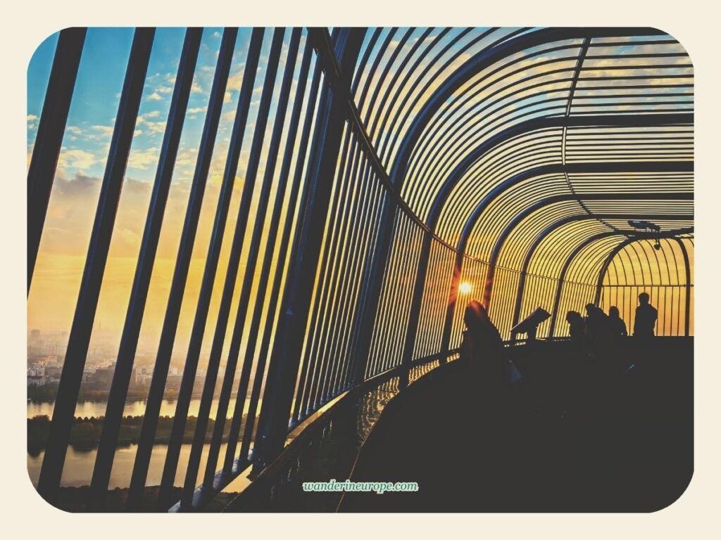 Things to See and Expect in Going Up The Danube Tower Vienna 5 Sunset in Vienna from the Observation Deck of Danube Tower, Vienna, Austria