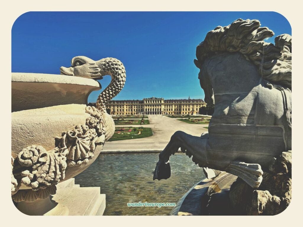 All You Need to Know Before Visiting Schonbrunn Palace 51 The main palace of Schönbrunn and the statues of the Neptune fountain, Vienna, Austria