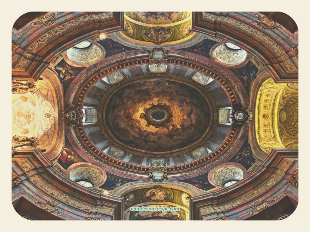 Beautiful Things to See When Visiting Peterskirche in Vienna 5 The oval dome of Peterskirche, Vienna, Austria