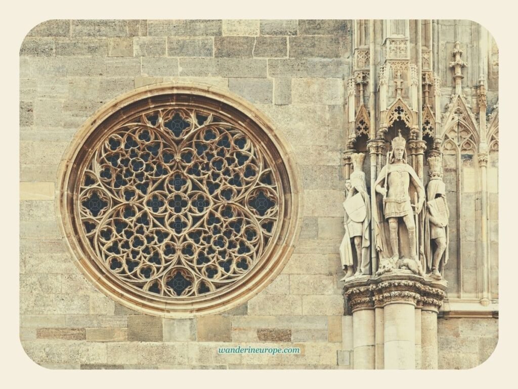 The rose window of Saint Stephen’s Cathedral, Vienna, Austria