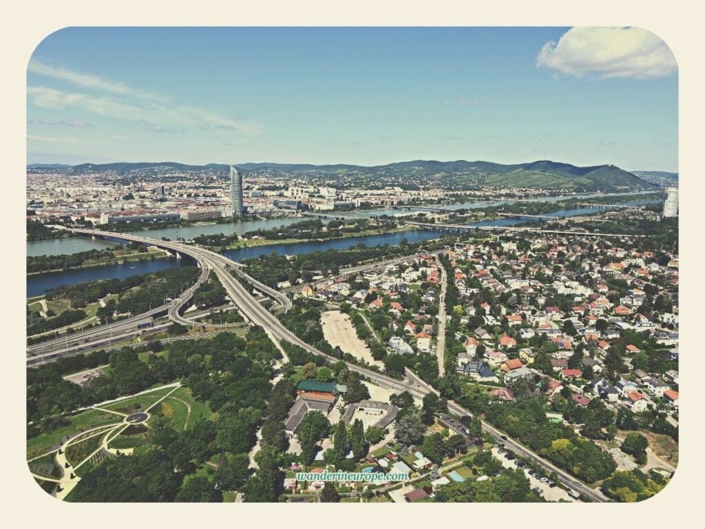 Things to See and Expect in Going Up The Danube Tower Vienna 3 View of Döbling and Brigittenau districts from Danube Tower, Vienna, Austria