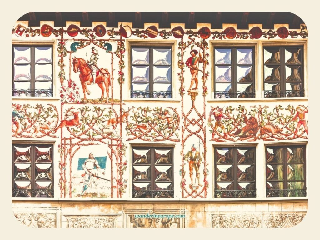 10 Beautiful Things That Makes Lucerne so Lovely & Charming 20 An intricate mural in Hirschenplatz, Lucerne, Switzerland