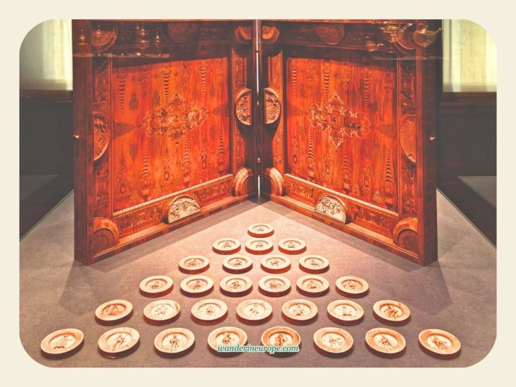 Inside Kunsthistorisches Museum Vienna (10 Epic Artworks) 82 An old Backgammon Board, Kunsthistorisches Museum, Vienna, Austria