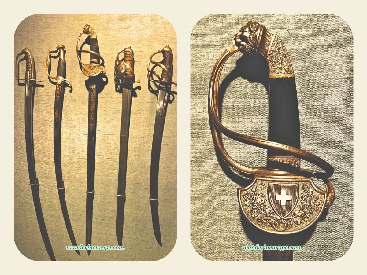 Thun 29 Beautiful Swords inside Thun Castle in Thun, Switzerland