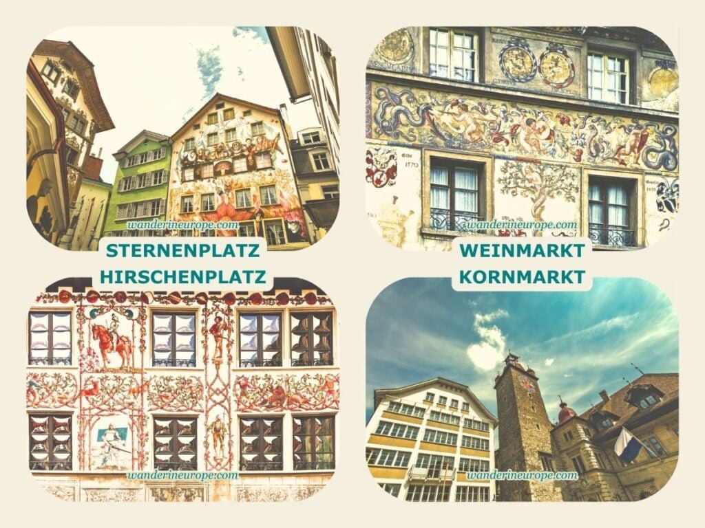 4 Days in Central Switzerland (Bern and Lucerne Itinerary) 43 Beautiful squares in the old city of Lucerne, Switzerland