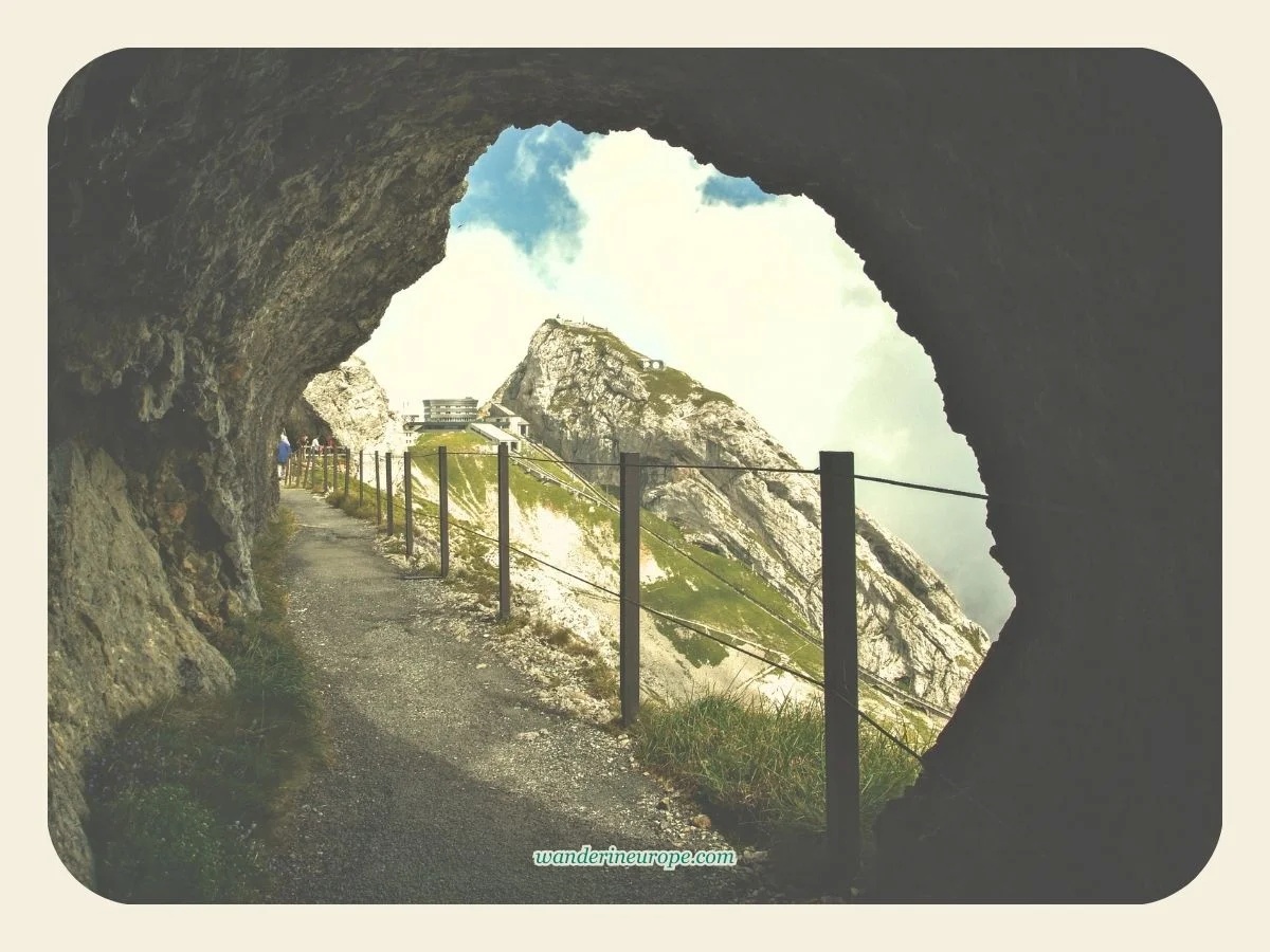 Beautiful views of from the Dragon Trail in Mount Pilatus in Lucerne, Switzerland