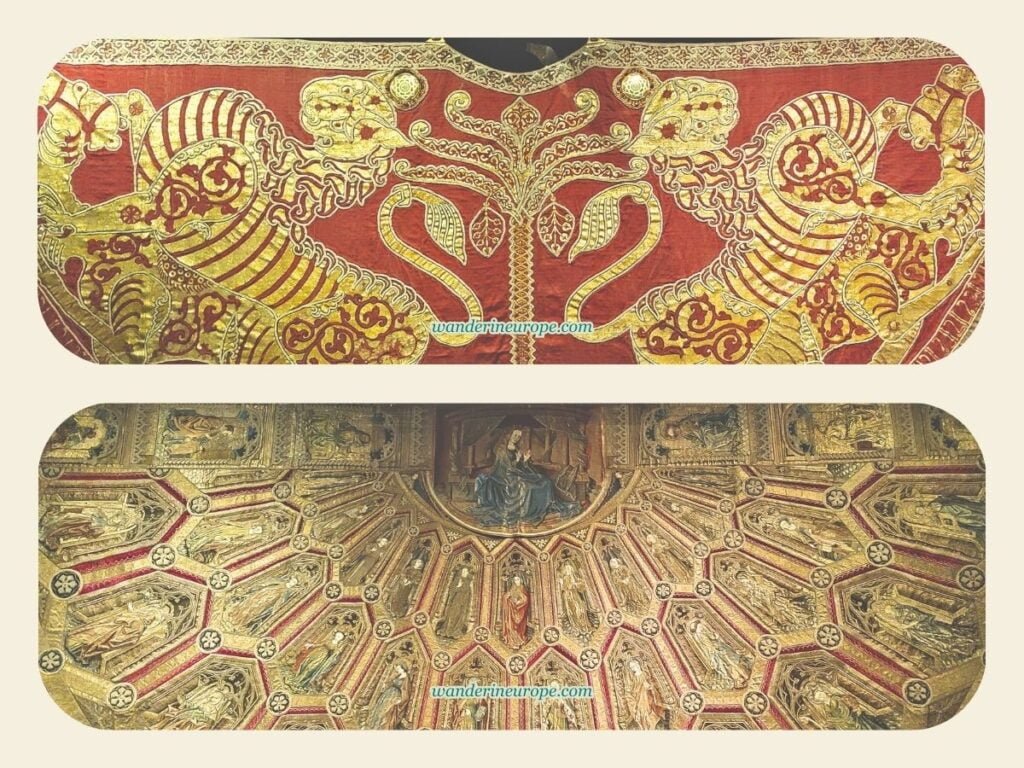 The Beautiful Sights and Experiences in Hofburg, Vienna 42 Coronation cloaks inside Imperial Treasury in Hofburg, Vienna, Austria