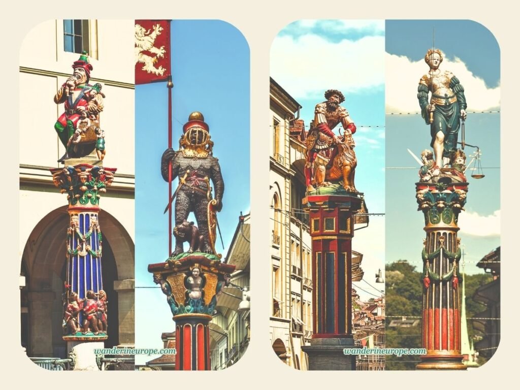 4 Days in Central Switzerland (Bern and Lucerne Itinerary) 12 Cute fountains on the streets of Old City of Bern, Afternoon of Day 1 of Switzerland Itinerary