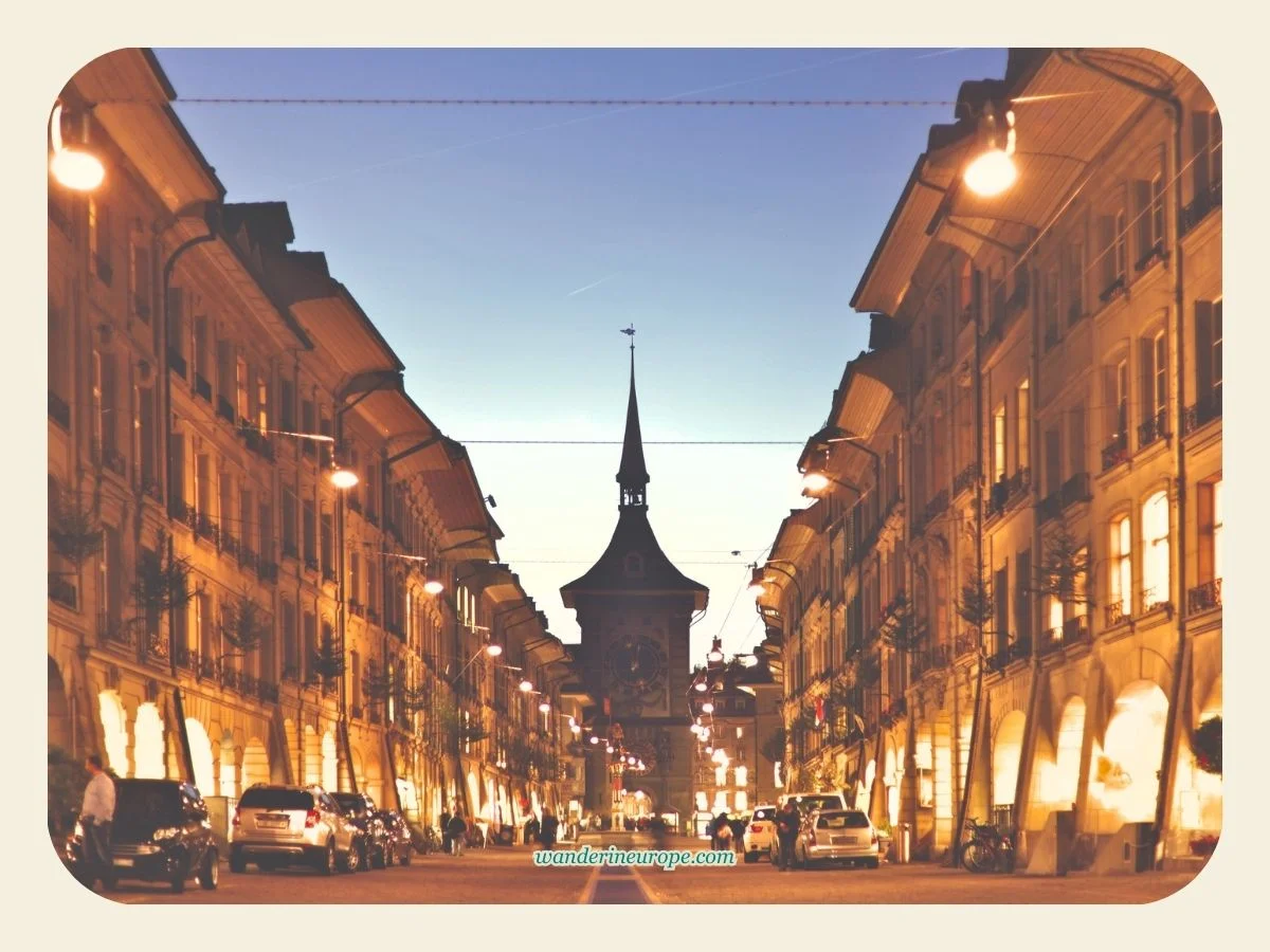 7 Most Beautiful Views In Bern (With Google Maps Links) 7 Early evening in Kramgasse in Bern, Switzerland