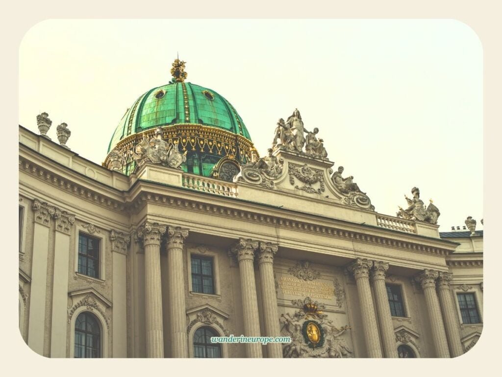 The Beautiful Sights and Experiences in Hofburg, Vienna 50 Facade of Saint Michael Wing of Hofburg, Vienna, Austria