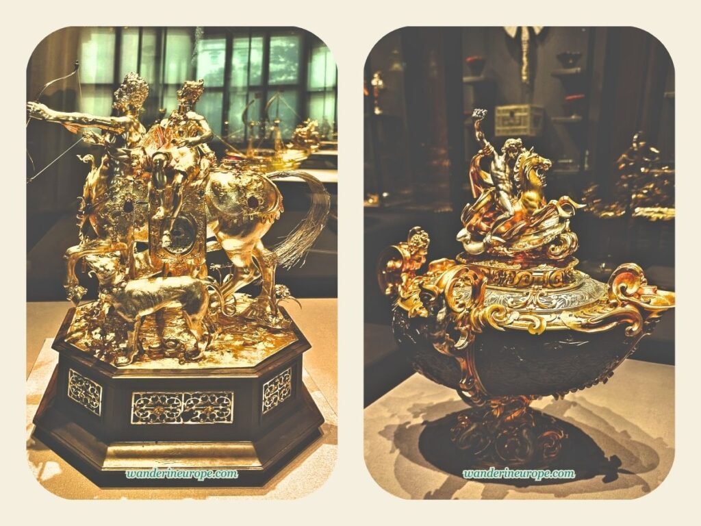 Inside Kunsthistorisches Museum Vienna (10 Epic Artworks) 73 Gilded automaton and Ewer mad from a Seychelles Nut, Kunsthistorisches Museum, Vienna, Austria