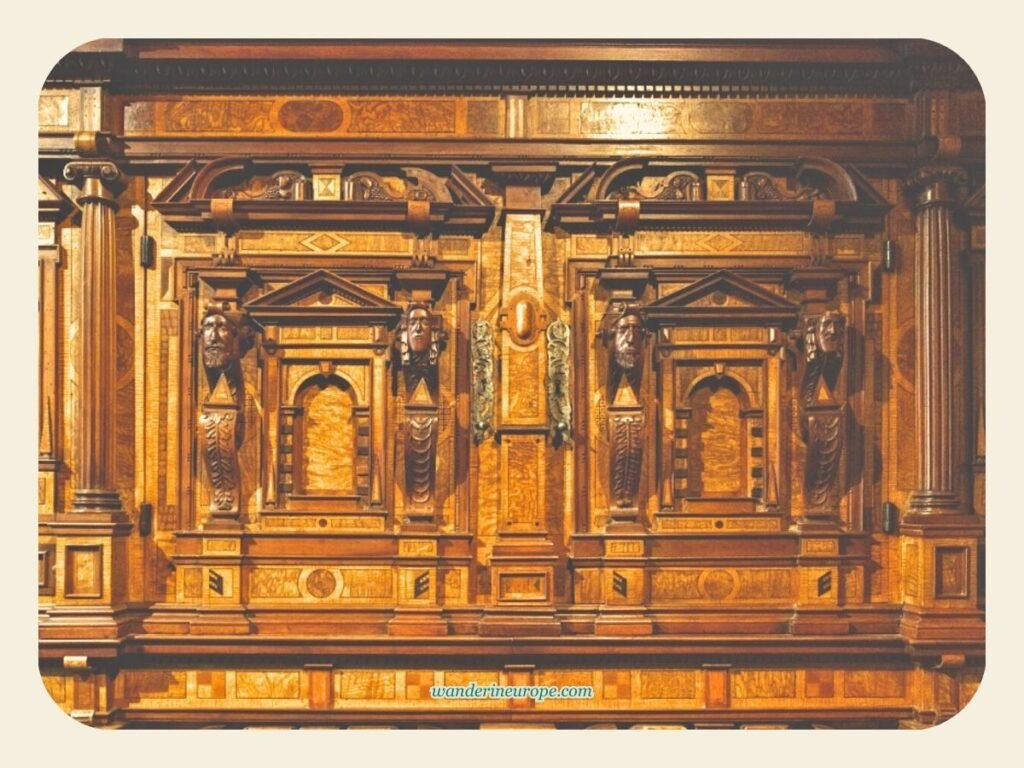 A Guide in Visiting Oberhofen Castle (Expectations + Tips) 21 Impressive woodwork inside Oberhofen Castle in Thun, Switzerland