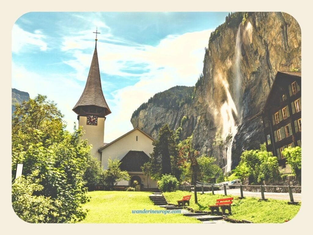 7 Lauterbrunnen Viewpoints & Photo Spots (With a Map) 13 Kirche Lauterbrunnen in Lauterbrunnen Village, Switzerland