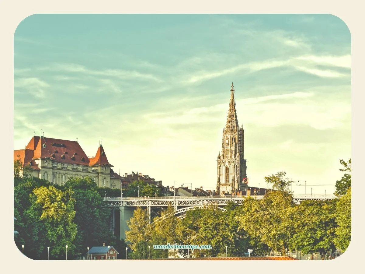 Kirchenfeld bridge in Bern, Switzerland