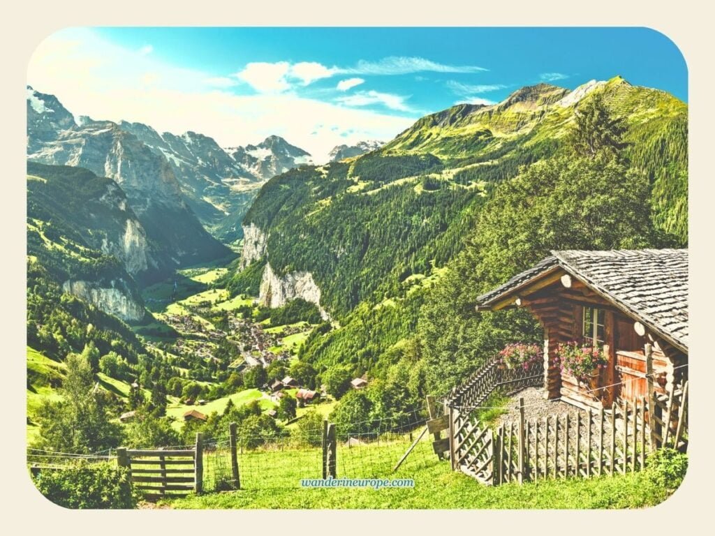 6-Day Switzerland Itinerary: Exploring The Canton of Bern 44 Lauterbrunnen Valley from Wengwald, Day 4 Switzerland Itinerary