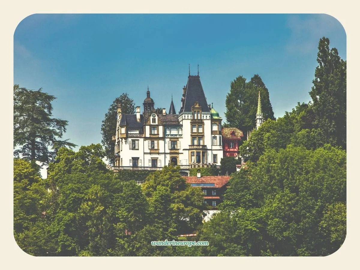 Meggenhorn Castle in Meggen in the Canton of Lucerne, Switzerland