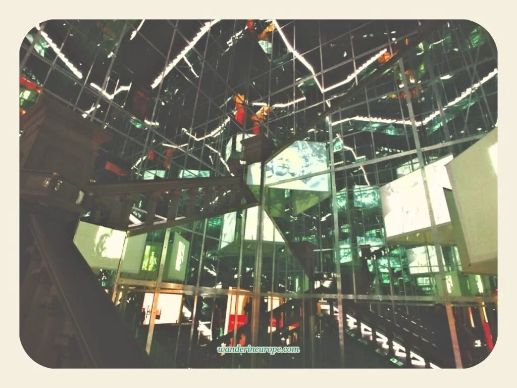 Mirrored Staircase in Einstein Museum in Bern, Switzerland